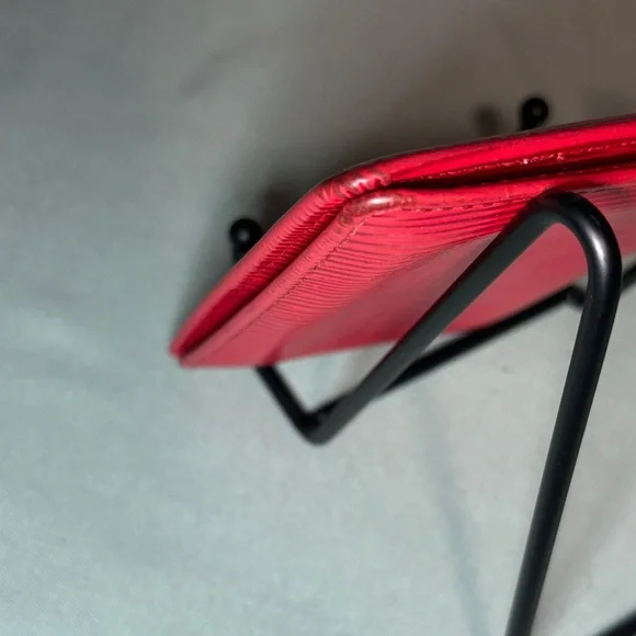 Louis Vuitton Red Epi Leather Card Holder Wallet Made in France Pouch Slim Fair - Picture 5 of 12